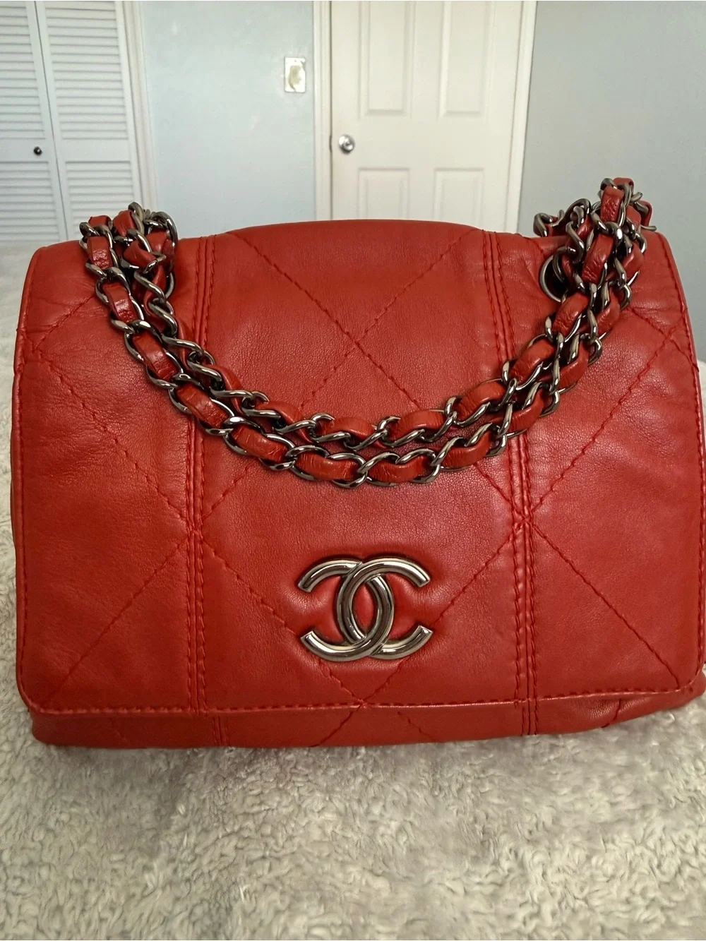 Chanel Soft Touch Flap Red Calfskin Silver HW - LegitApp COA - Like butter!